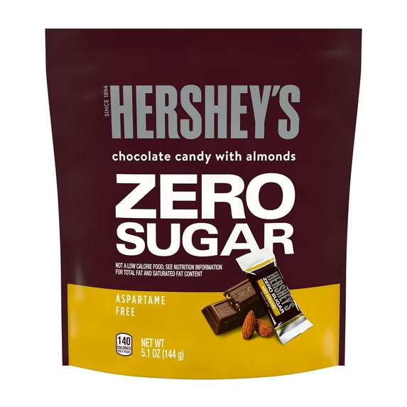 HERSHEYS ZERO AZUCAR MINI CHOCOLATES CON ALMENDRAS * 16 und