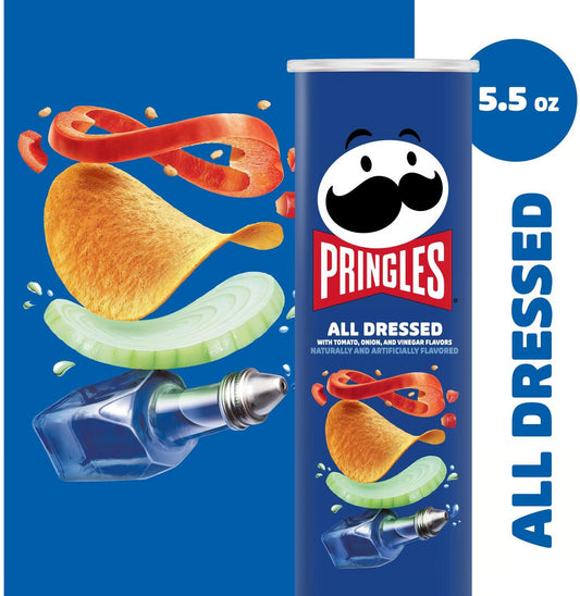 PRINGLES ALL DRESSED TOMATO ONION AND VINEGAR