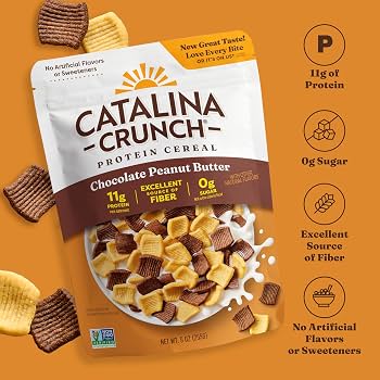CEREAL CATALINA CRUNCH CHOCOLATE PEANUT BUTTER 255g (0g Sugar)