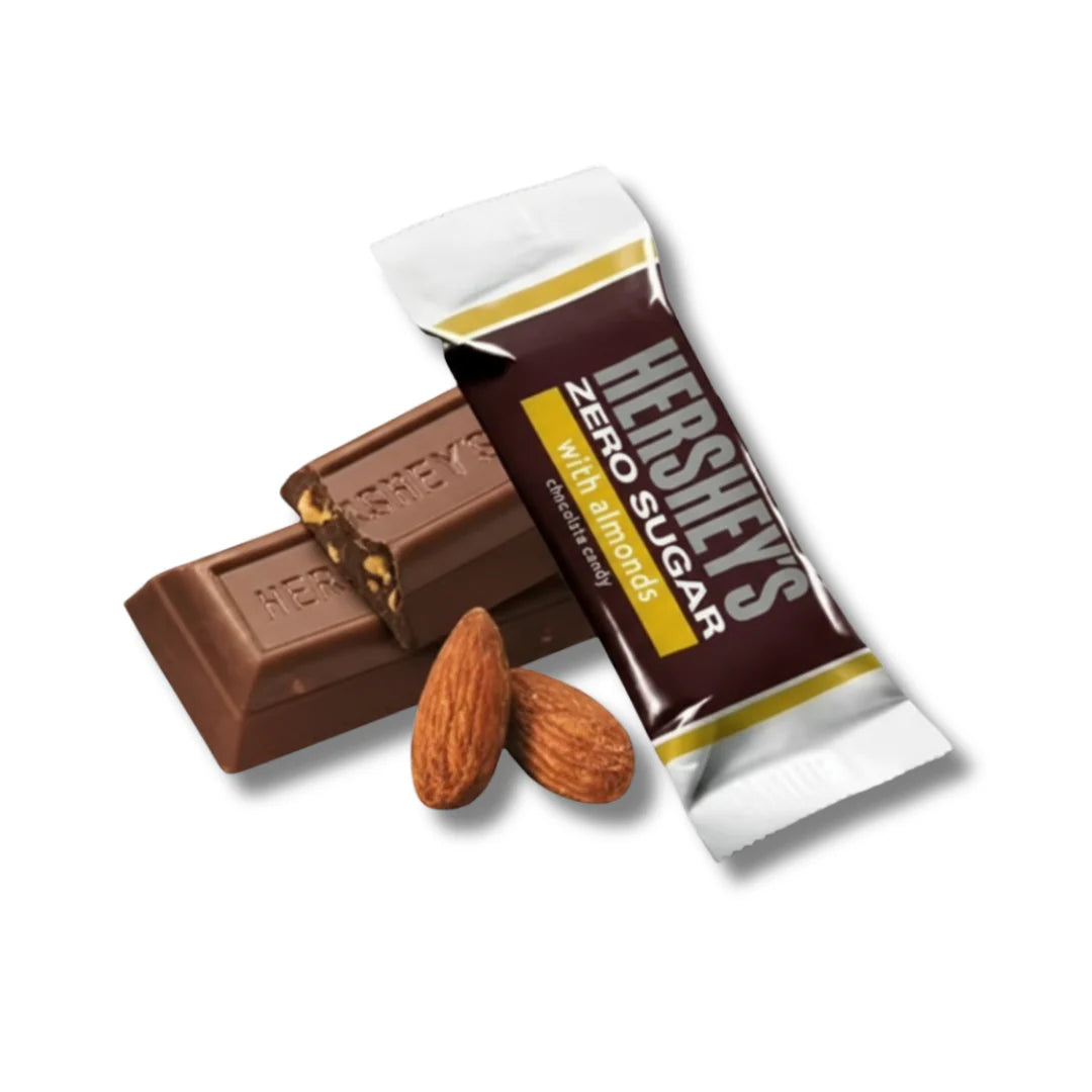 HERSHEYS ZERO AZUCAR MINI CHOCOLATES CON ALMENDRAS * 16 und